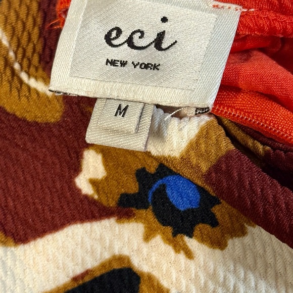 Retro Dress ECI New York‎ Floral Vintage Dress Fall Dress M - Picture 4 of 10